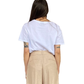 Embossed Lettering White Cotton Tee