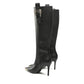 Elegant Knee-High Stiletto Boots with Baroque Buckle