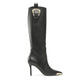 Elegant Knee-High Stiletto Boots with Baroque Buckle