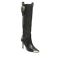 Elegant Knee-High Stiletto Boots with Baroque Buckle