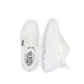 Iridescent White Low Top Luxury Trainers