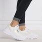 Iridescent White Low Top Luxury Trainers