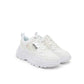 Iridescent White Low Top Luxury Trainers