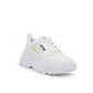 Iridescent White Low Top Luxury Trainers