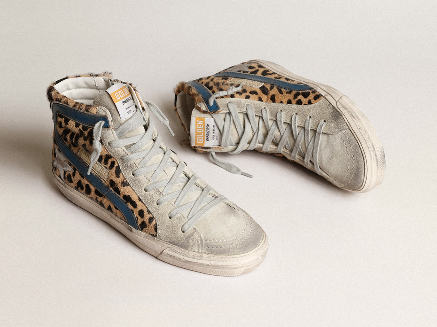 Vintage Chic Leopard Pony Skin Sneakers