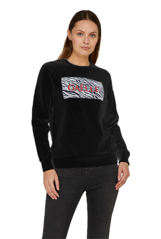 Chic Cotton Crewneck Sweatshirt with Logo