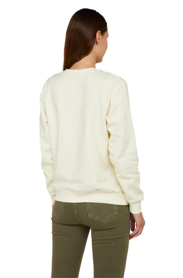 Chic Contrasting Logo Crewneck Sweater