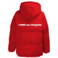 Chic Pink Puffer Jacket with Iconic Logo Print