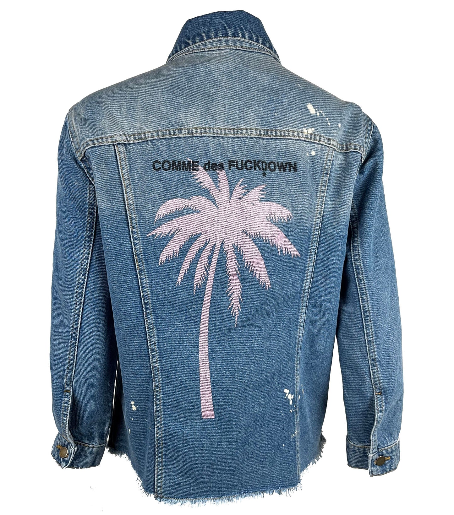 Chic Frayed Hem Denim Jacket