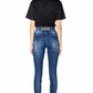 High-Waist Super Skinny Velvety Patch Jeans