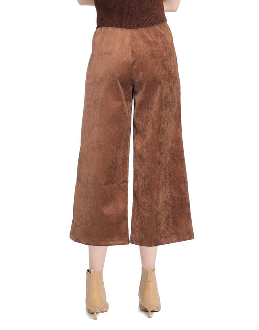 Elegant Velvet Wide-Leg Pants