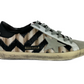 Chic Beige Woven Straw & Suede Sneakers