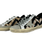 Chic Beige Woven Straw & Suede Sneakers