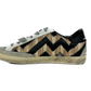 Chic Beige Woven Straw & Suede Sneakers