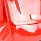 Elegant Red Sicily Shoulder Bag with Gold-Tone Accents