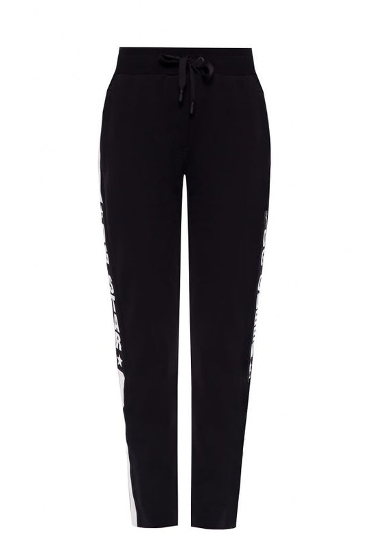 Elegant Black Zippered Sweatpants