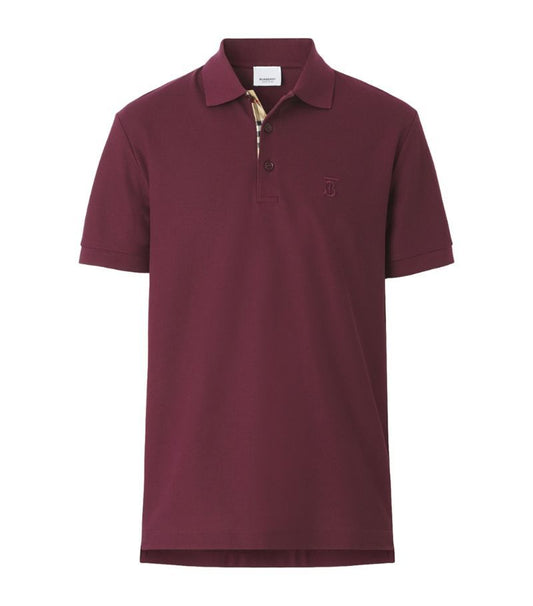 Maroon Cotton Embroidered Logo Polo Shirt