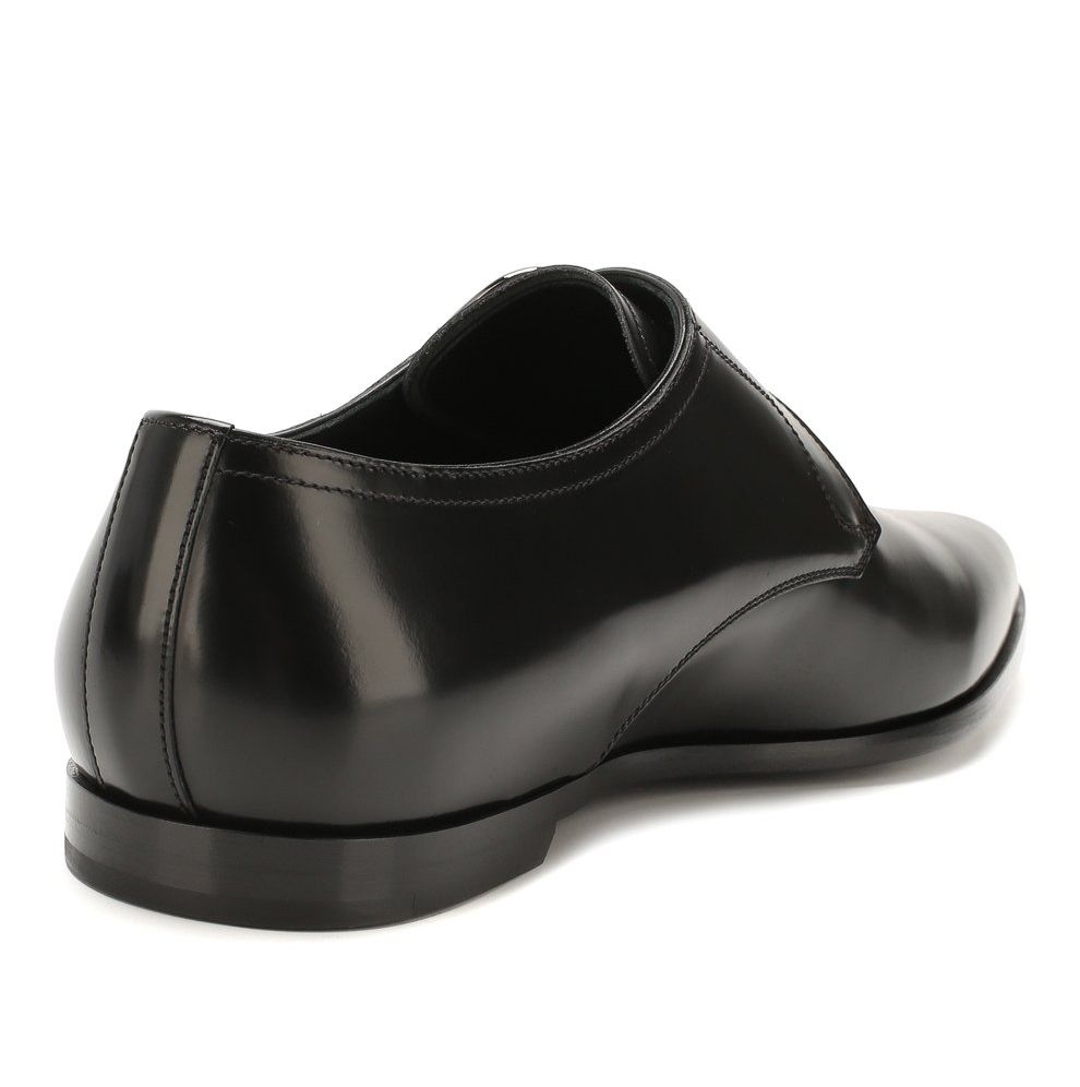 Sleek Calfskin Leather Shoes with Buckle