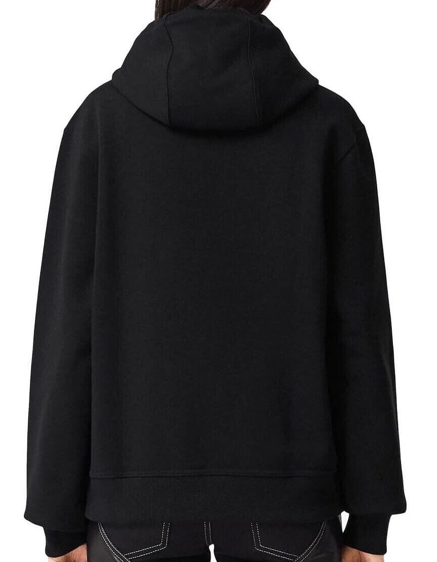 Graphic Logo Black Sweatshirt with Elastic Cuffs