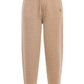 Elegant Camel Monogram Cashmere Sport Pants