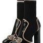 Chic Calfskin Vally Ankle Boots with Metal Logo