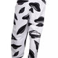 White UFO Cotton Sweatpants with Pink Logo