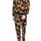 Gold Heart Print Cotton Joggers