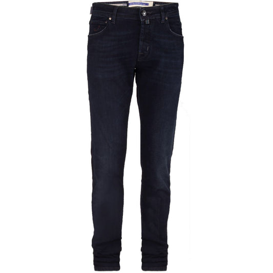 Elevate Your Wardrobe with Dark Blue Stretch Jeans