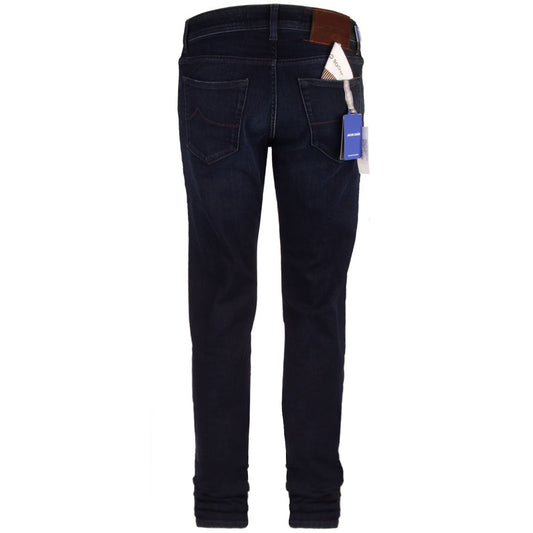 Elevate Your Wardrobe with Dark Blue Stretch Jeans