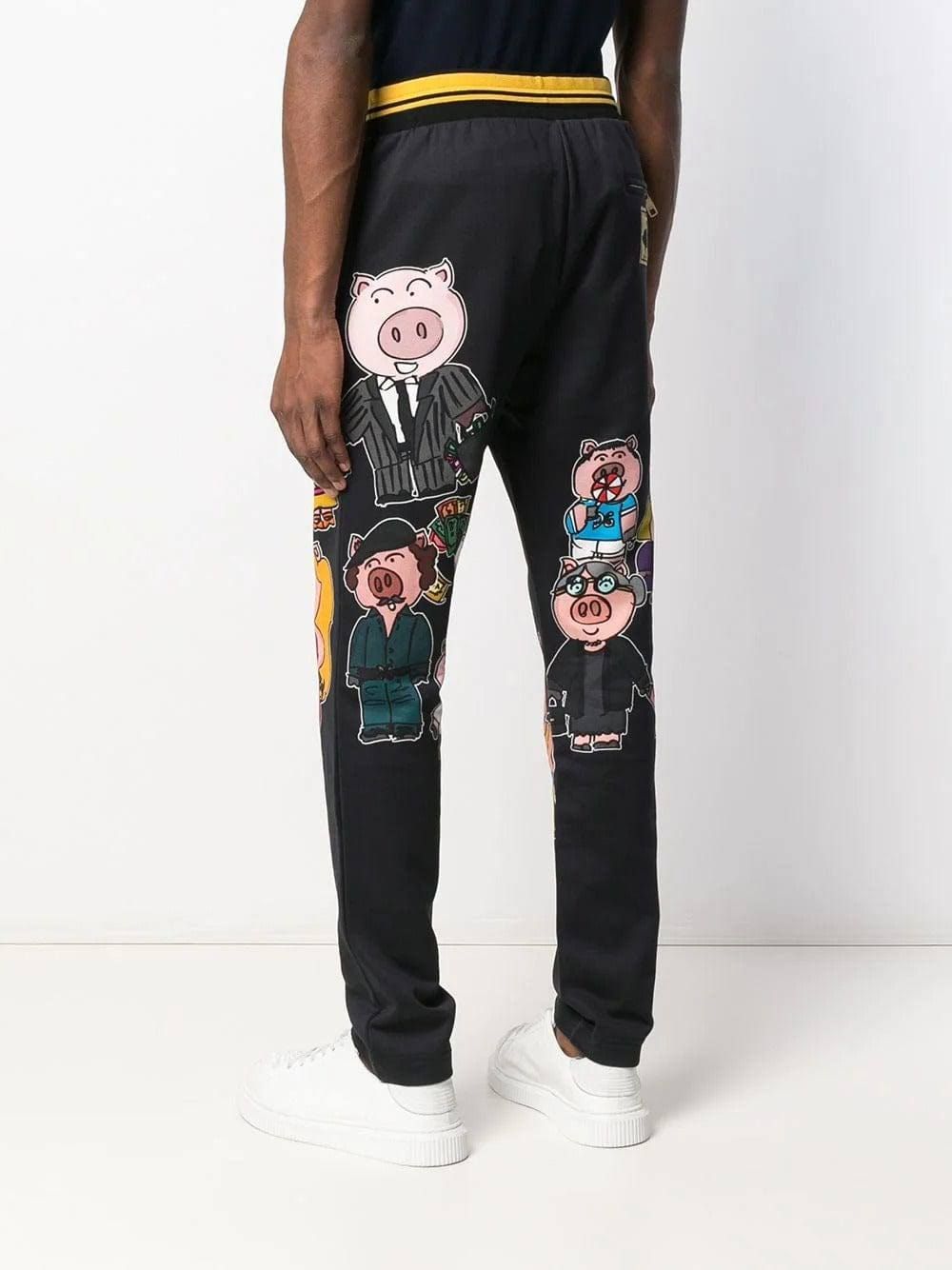 Pig Family Graphic Sport Pants - Exclusive Design