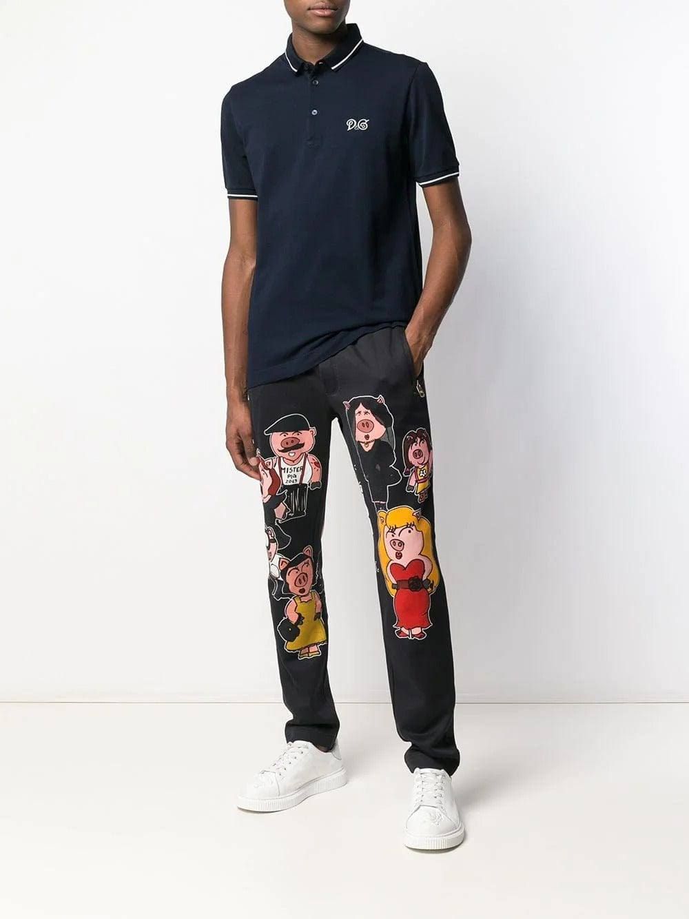 Pig Family Graphic Sport Pants - Exclusive Design