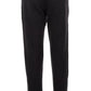 Embroidered Crown Sport Pants - Elegant Black