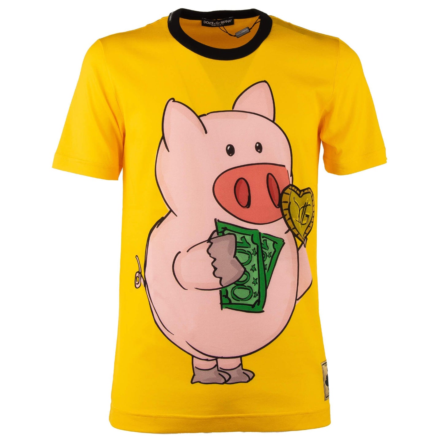 Italian Cotton DG PIG Tee - Vibrant Yellow