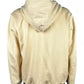 Beige Cotton Hooded Sweatshirt with Zipper Closure