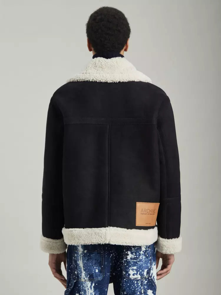 Chic Shearling Collar Zip Jacket