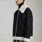 Chic Shearling Collar Zip Jacket