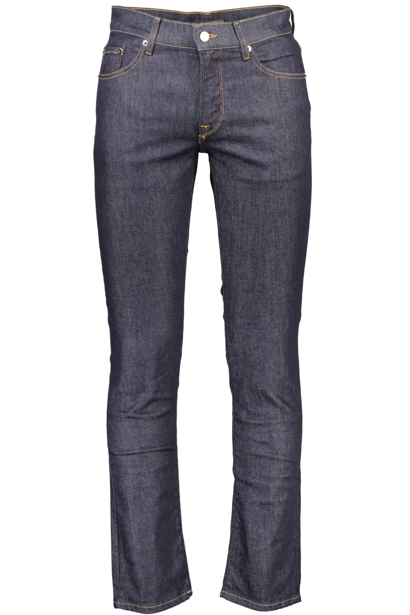 Sleek Blue Cotton Denim Jeans