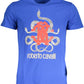 Sleek Blue Printed Logo Tee