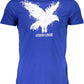 Sleek Blue Cotton Crew Neck T-Shirt