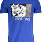 Elegant Blue Printed Logo Tee