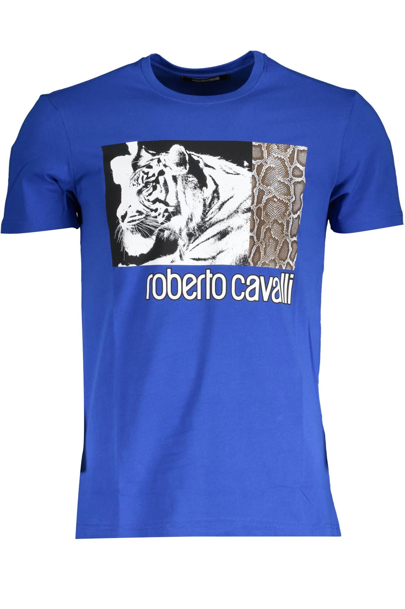 Elegant Blue Printed Logo Tee
