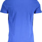 Sleek Blue Printed Logo Tee