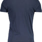 Chic Blue Printed Crew Neck Tee