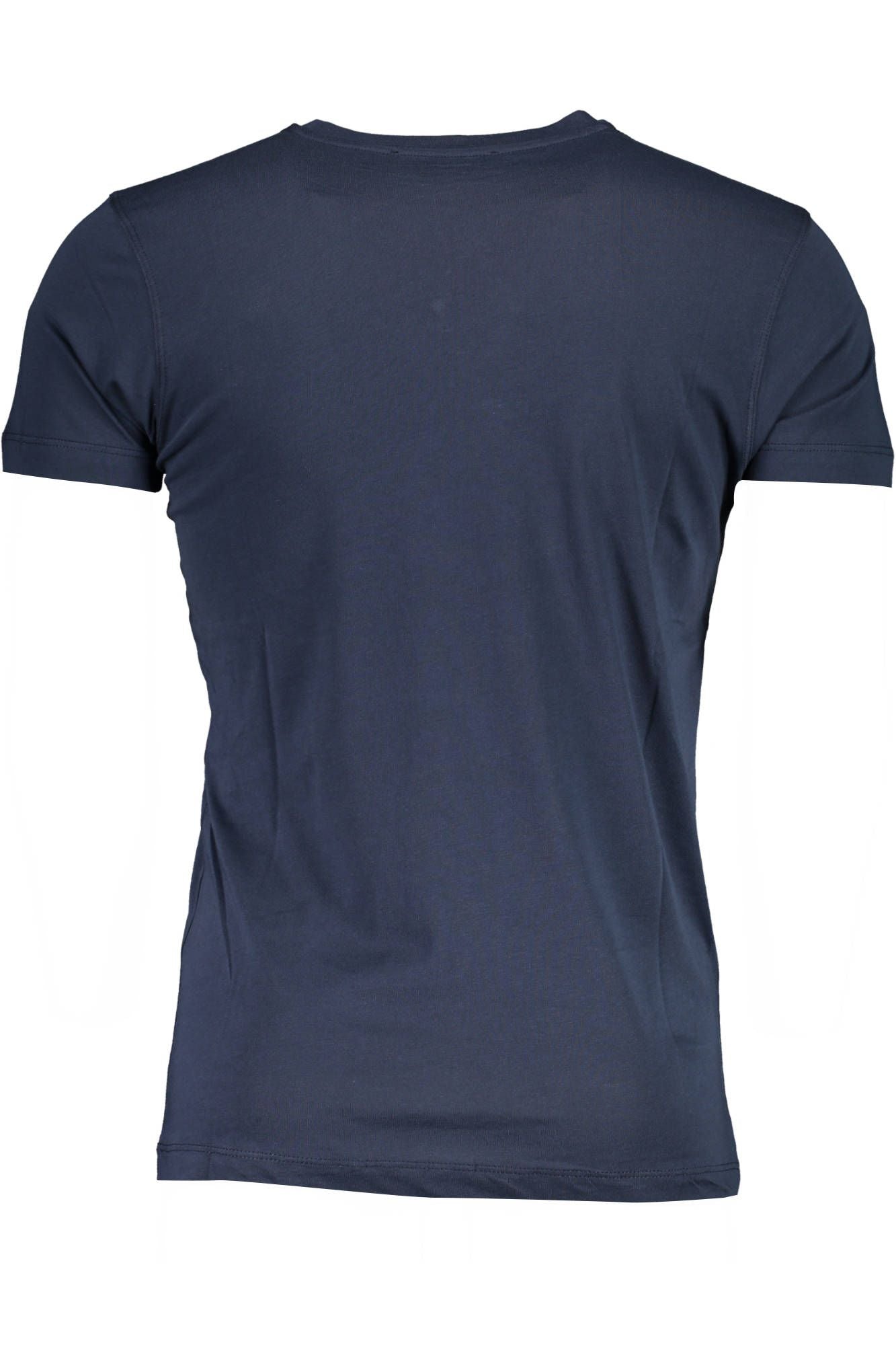 Chic Blue Printed Crew Neck Tee