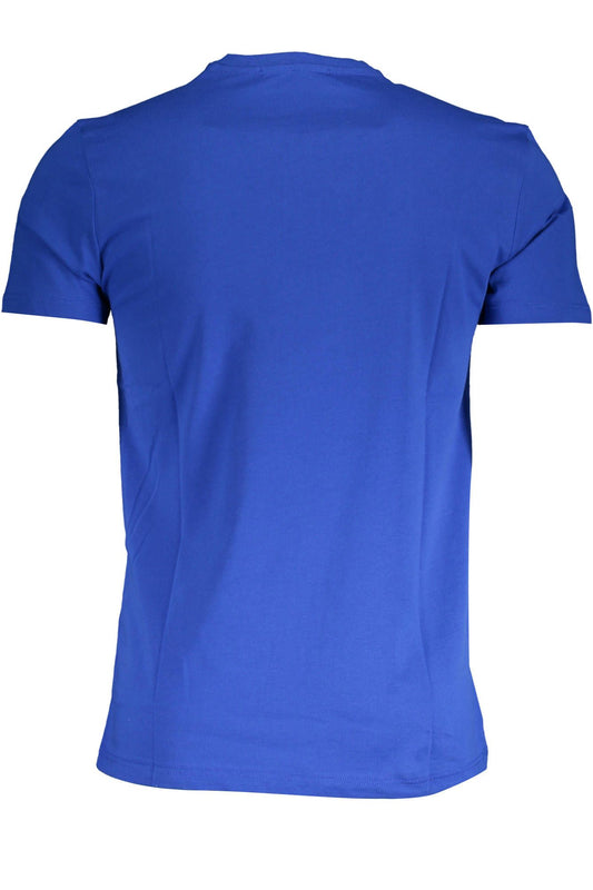 Elegant Blue Printed Logo Tee