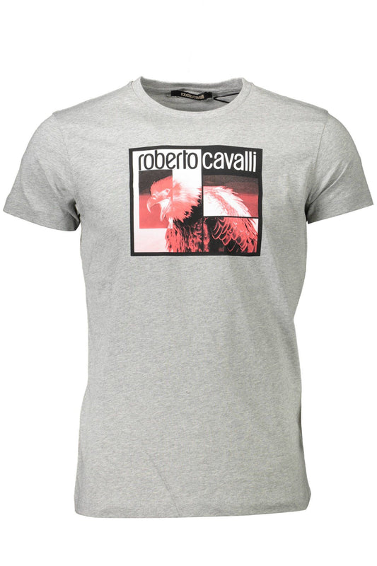 Elegant Grey Logo Print Tee