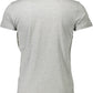 Elegant Grey Logo Print Tee