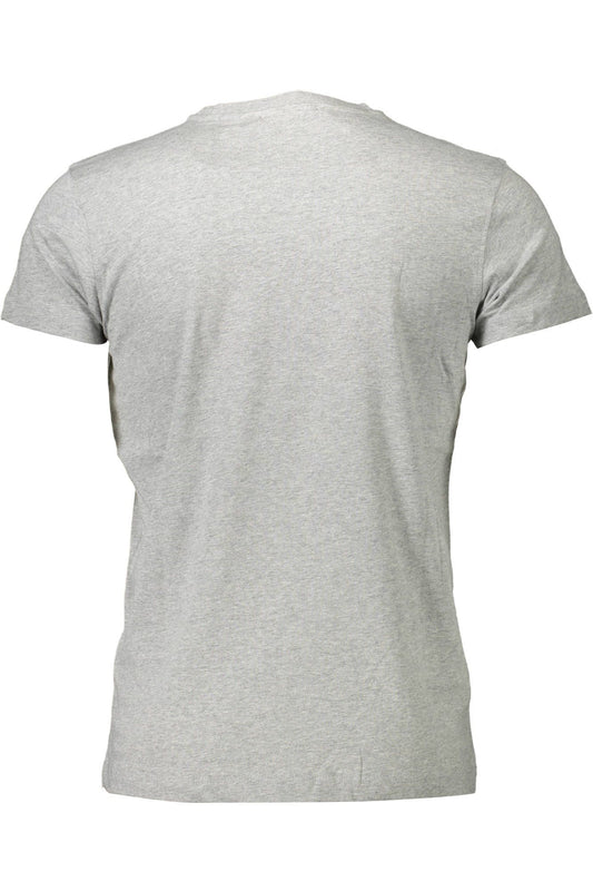 Elegant Grey Logo Print Tee