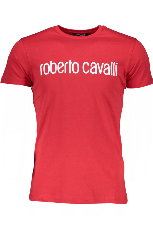 Elegant Crew Neck Red Logo Tee