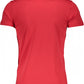 Elegant Crew Neck Red Logo Tee